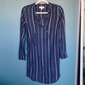 Striped Cloth & Stone Long Sleeve Dress